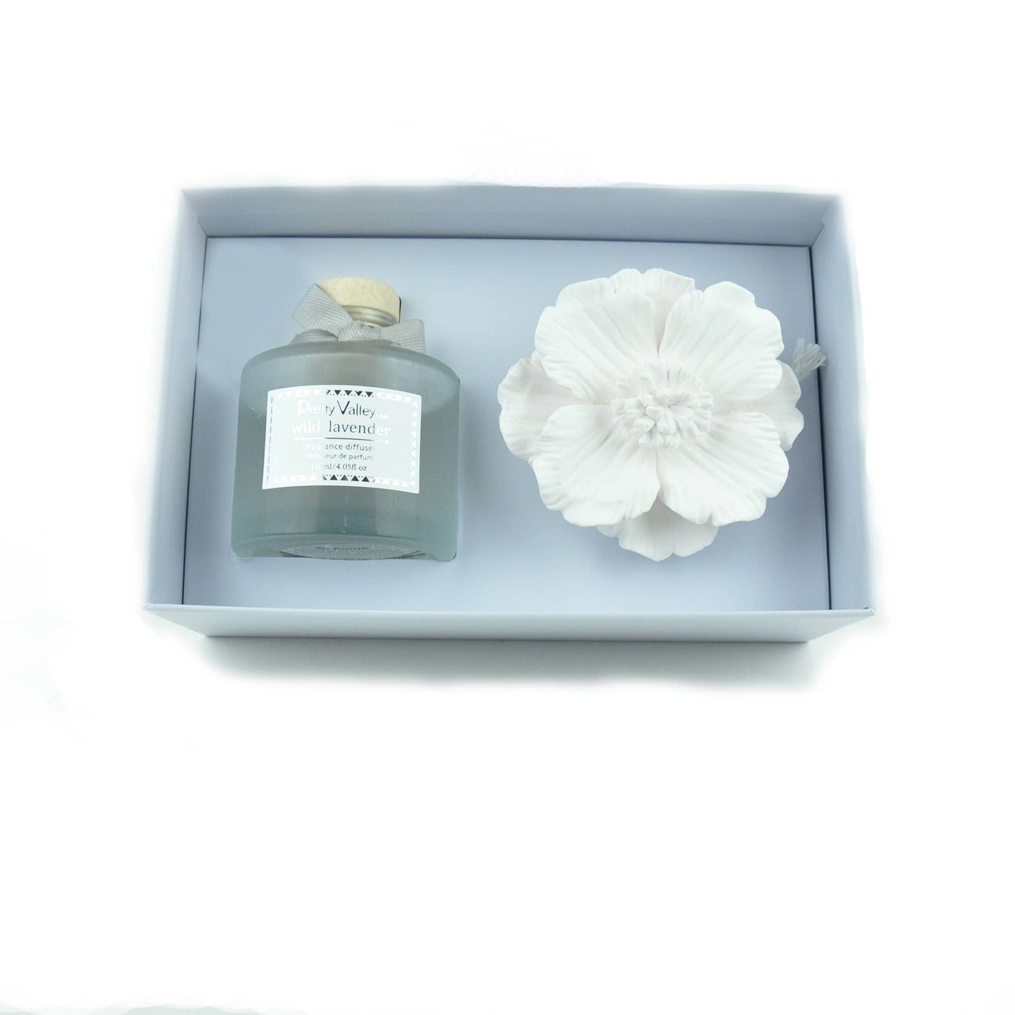 Marigold Ceramic Flower Diffuser Gift Set - Lavender