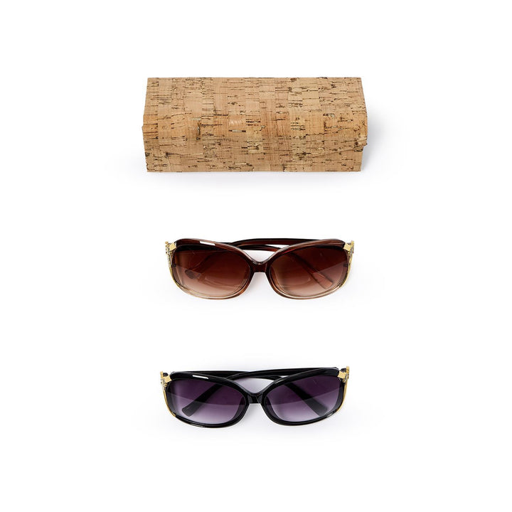 Flower Detail Sunglasses in brown and black lenses. Available sizes: small, medium, large.
