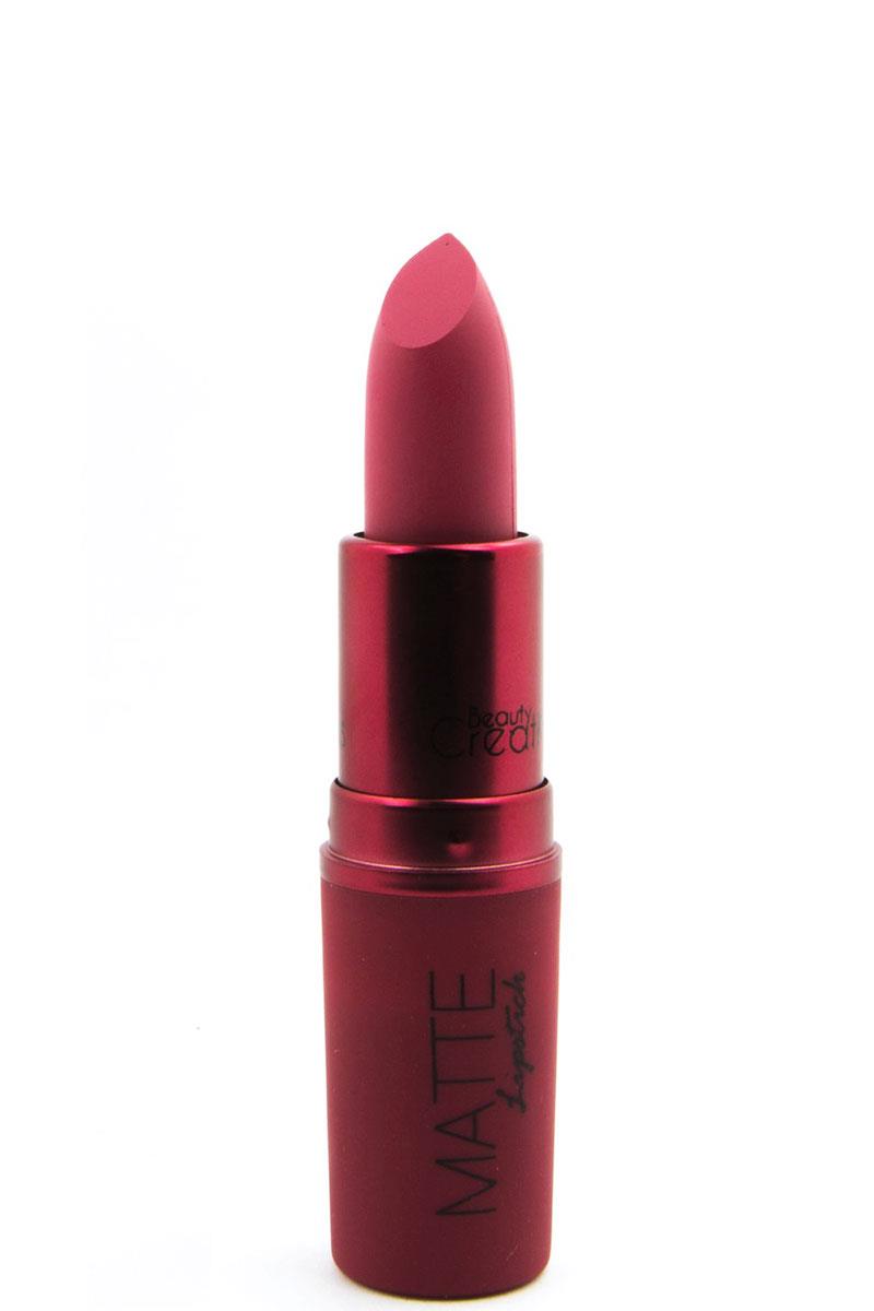 Essential Matte Lipstick in deep red. Provides long-lasting color. Available sizes: 4g, 2g (mini).