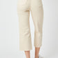 Bone colored Tummy Control Wide Leg Crop Pants, comes in sizes 3 to 20W