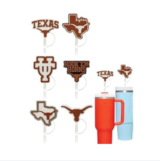 Texas Longhorns Straw Covers