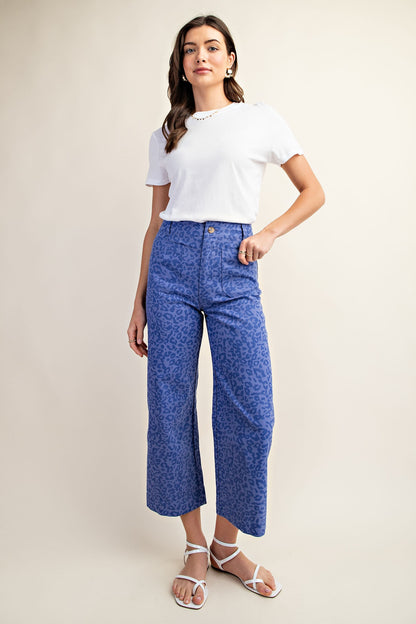 Leopard Print Pants with Pockets