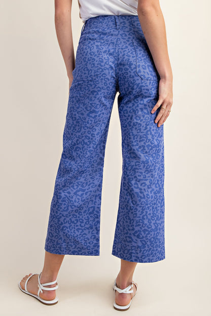Leopard Print Pants with Pockets