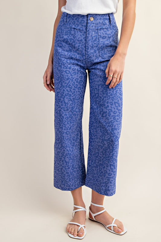 Leopard Print Pants with Pockets