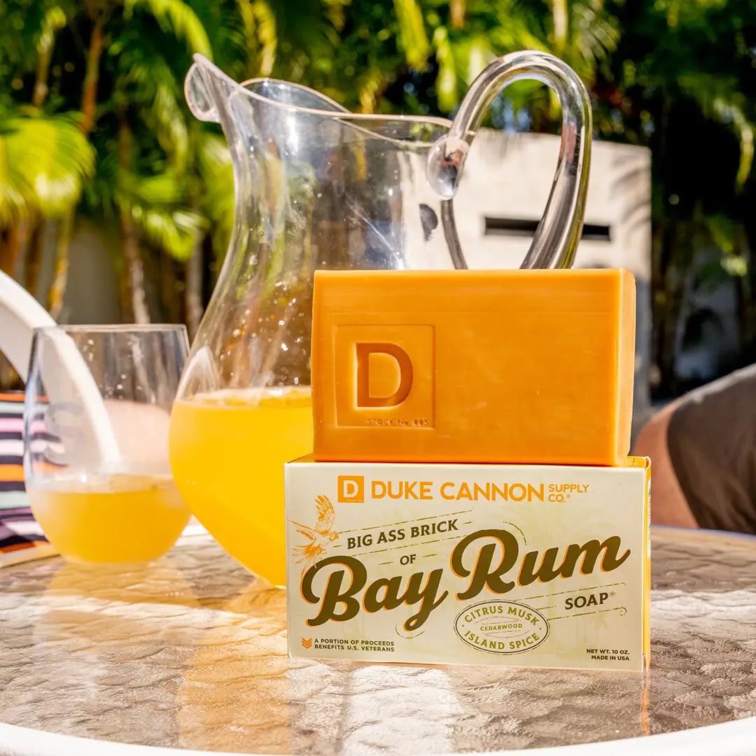 Big Ass Brick of Soap - Bay Rum: Triple milled soap with a classic bay rum scent. Available in a 10 oz bar.