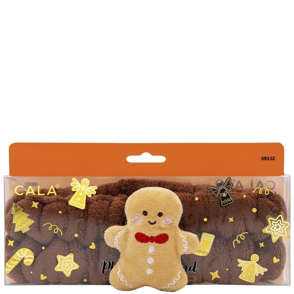 Packaged set includes a gingerbread man plush toy with red bow tie and white detailing. Available size: One size.