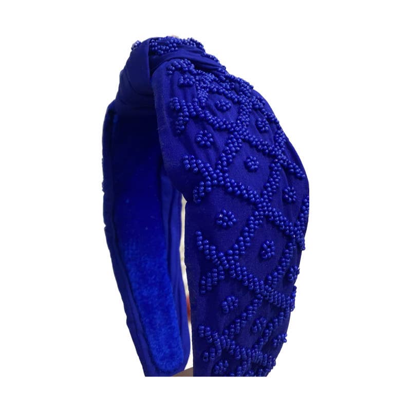 Monochromatic Blue Knot Headband