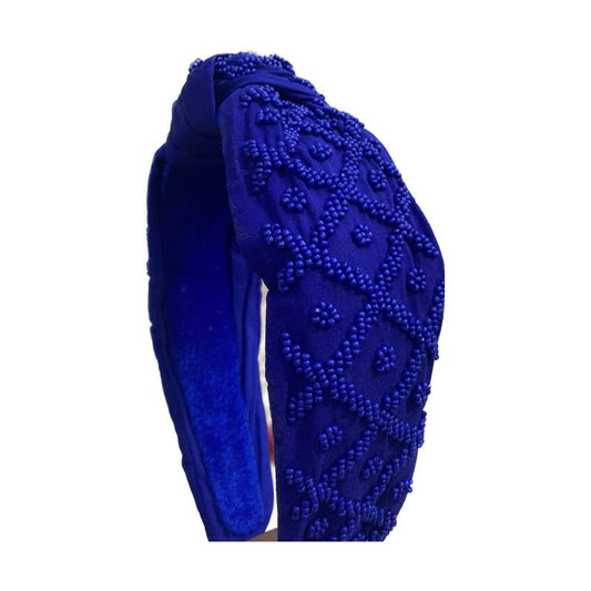 Monochromatic Blue Knot Headband