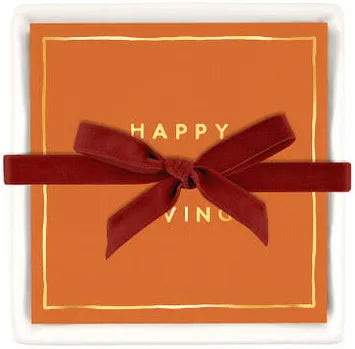 Ceramic Napkin Tray with Holiday  Napkins
