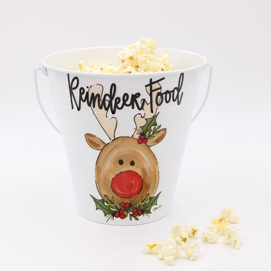 Metal Pail Reindeer Food