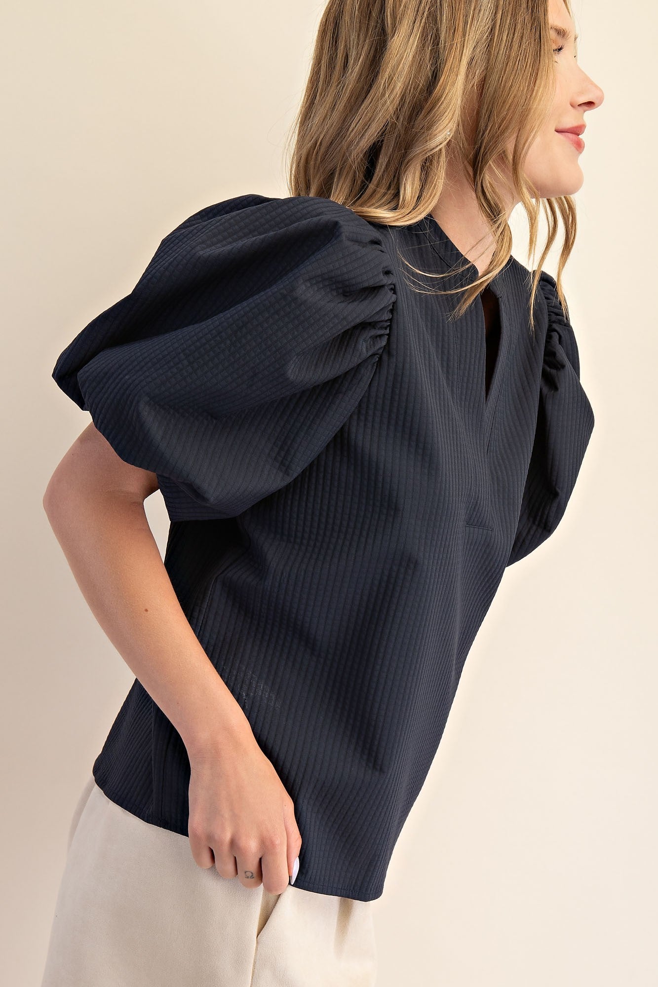 Rachel V-Neck Puff Sleeve Top | 3 Colors