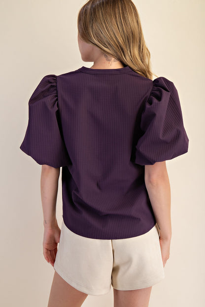 Rachel V-Neck Puff Sleeve Top | 3 Colors