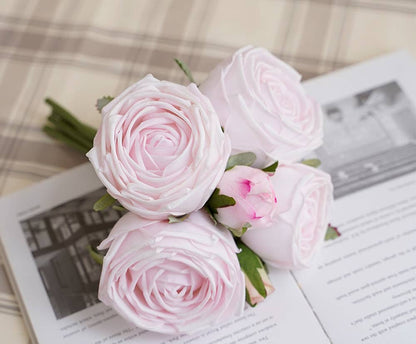 6-stem Real Touch rose bouquet. Available sizes: 12 inches.