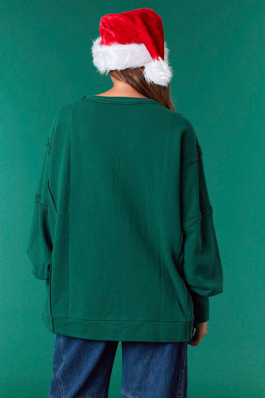 Corduroy Christmas Patch Sweatshirt