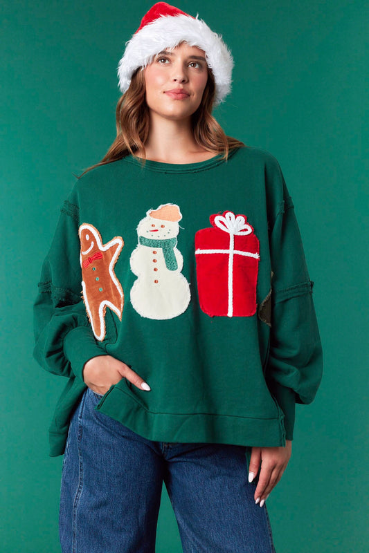 Corduroy Christmas Patch Sweatshirt