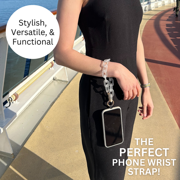 Save the Girls Clip and Go Zippered Pouch—stylish, versatile, functional. Available in S/M/L. “THE PERFECT PHONE WRIST STRAP!”.