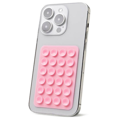 Pink silicone Modern Monkey Tentacle Tech Suction Phone Mount with raised bubbles, available in small and large sizes.