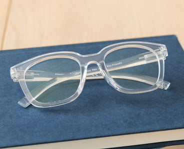 Peepers To The Max blue light glasses with anti-reflective coating, available in multiple sizes.