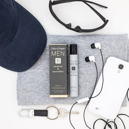 Mixologie Men II (Modern & Masculine) Cologne Oil Rollerball; available in 5ml size.