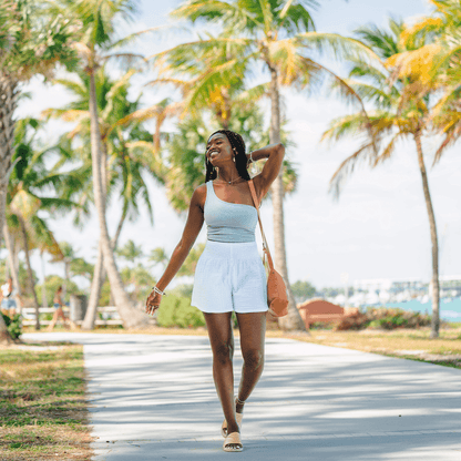 White Cotton Shorts, available in S/M, with a comfortable fit and casual style.