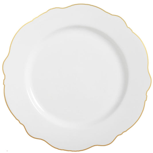 Gold Scalloped Rim Appetizer Plate