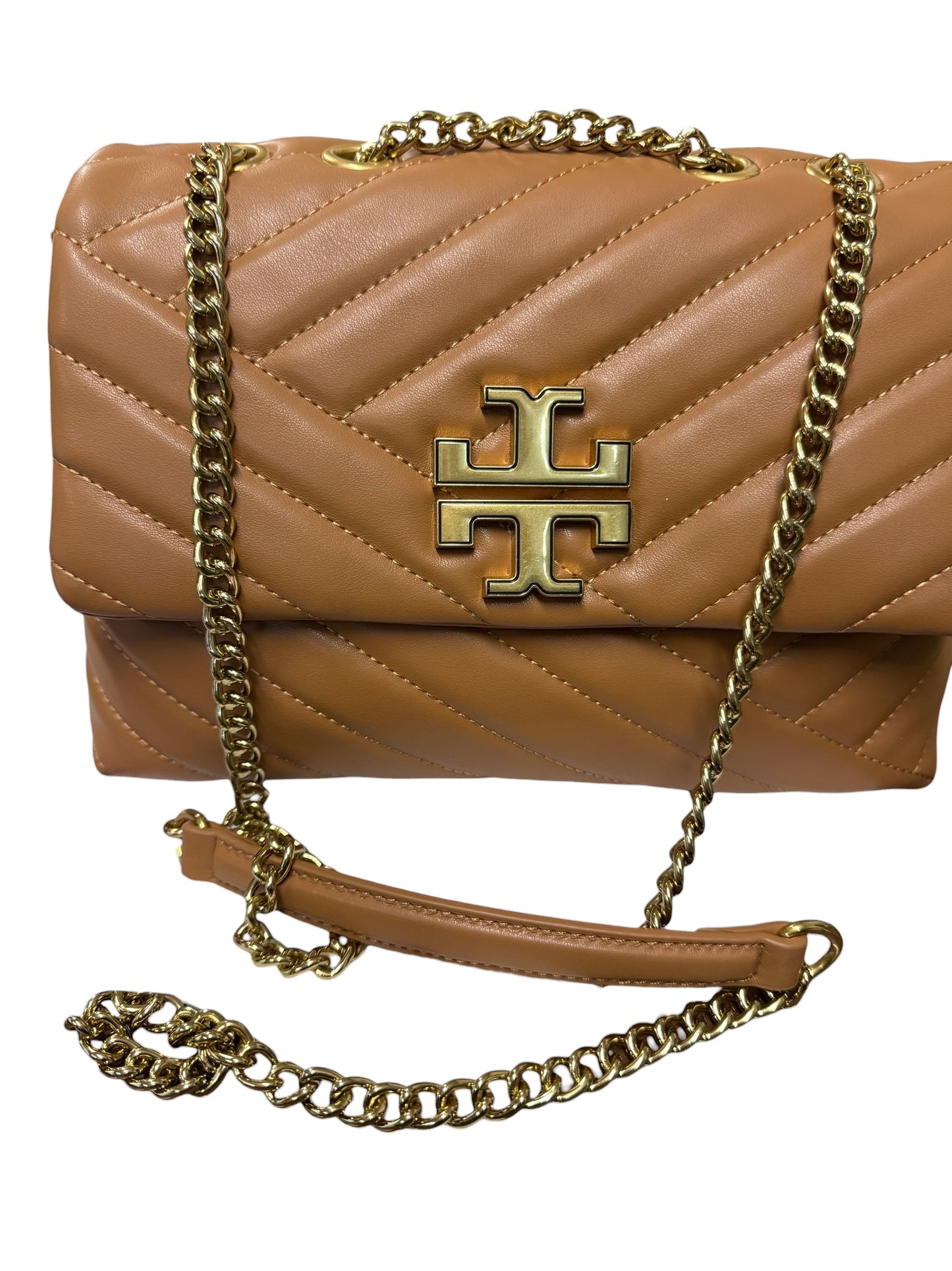 Quilted Chain Link Flap Crossbody Shoulder Bag