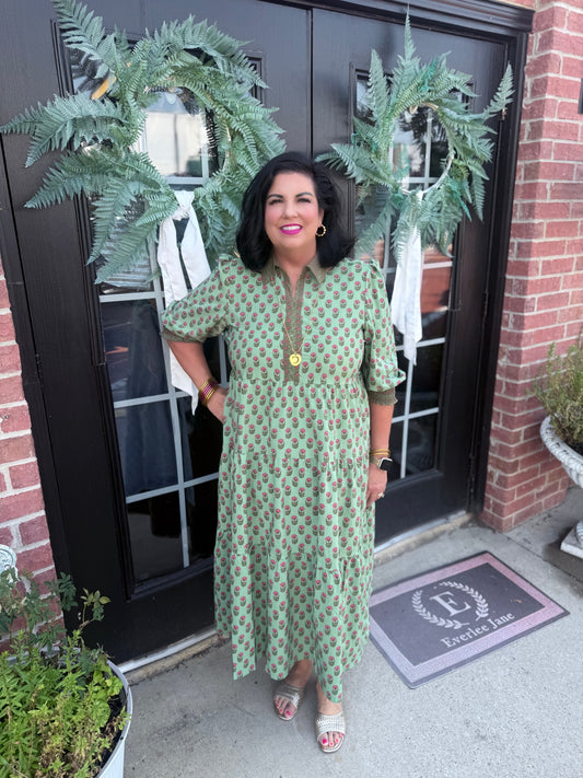 Eleanor Floral Foulard Vineyard Dress