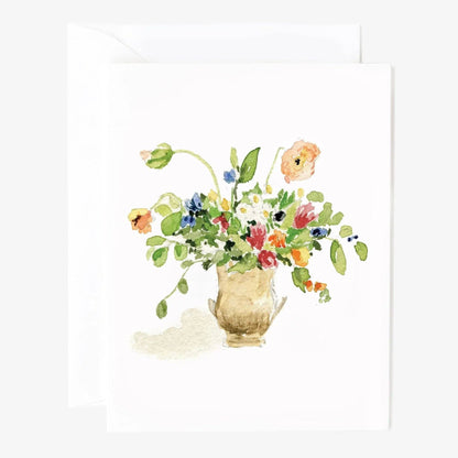 Bouquet notecard set of 8 with watercolor art; available in standard notecard size.