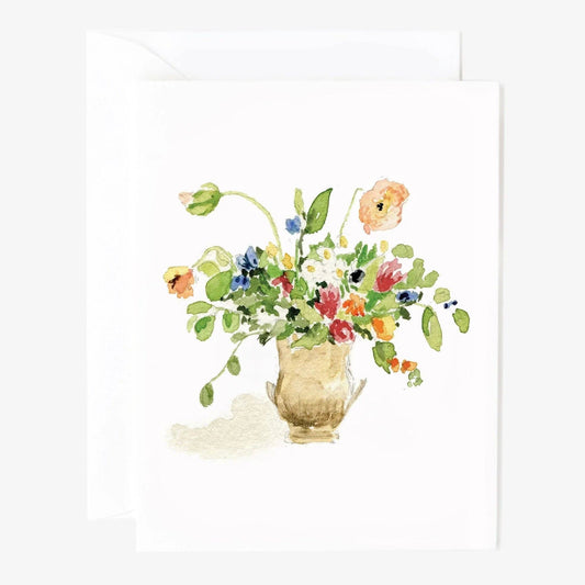 Bouquet notecard set of 8 with watercolor art; available in standard notecard size.
