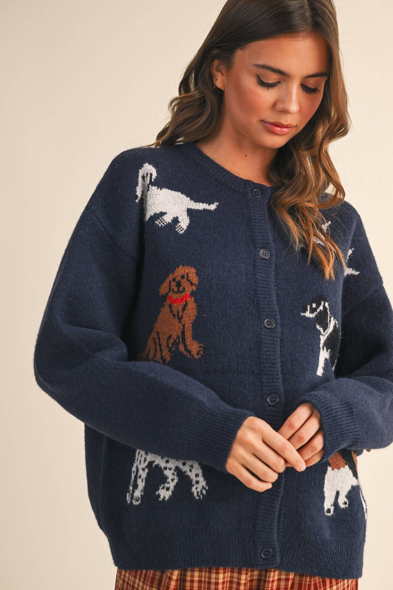 Knit Dog & Star Sweater Cardigan