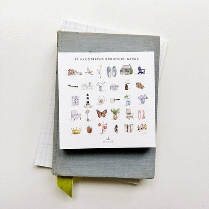 Truth for Today Hope Cards" set: 31 illustrated scripture cards with watercolor art. Sizes available: standard card size.