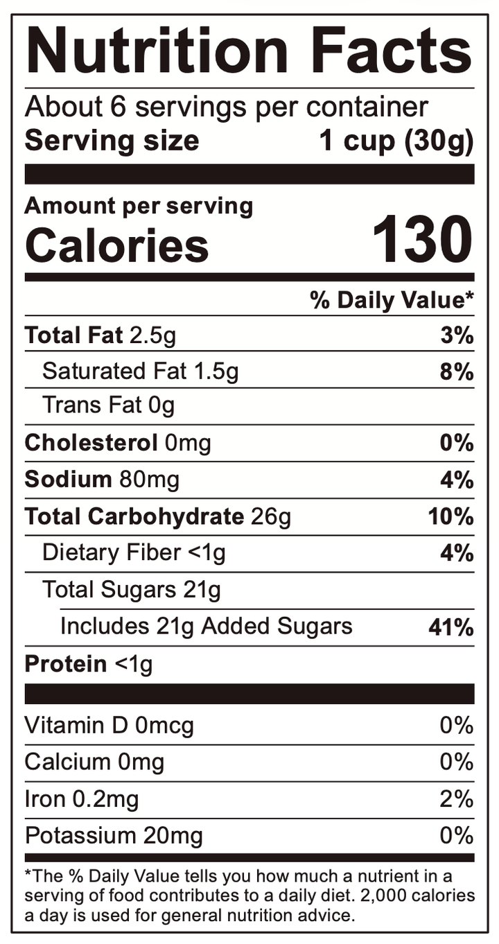 Cotton Candy Popcorn, limited-edition, 130 cal per 30g cup. Most nutrients 0%. Available in single-cup size.