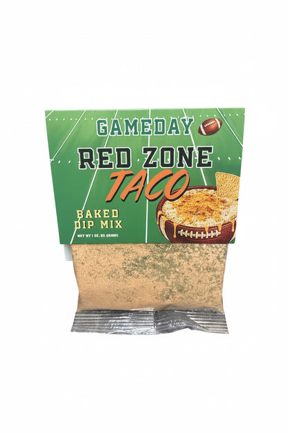 Game Day Collection Dip Mix packet with football design; contains light brown powder mix. Size options not specified.