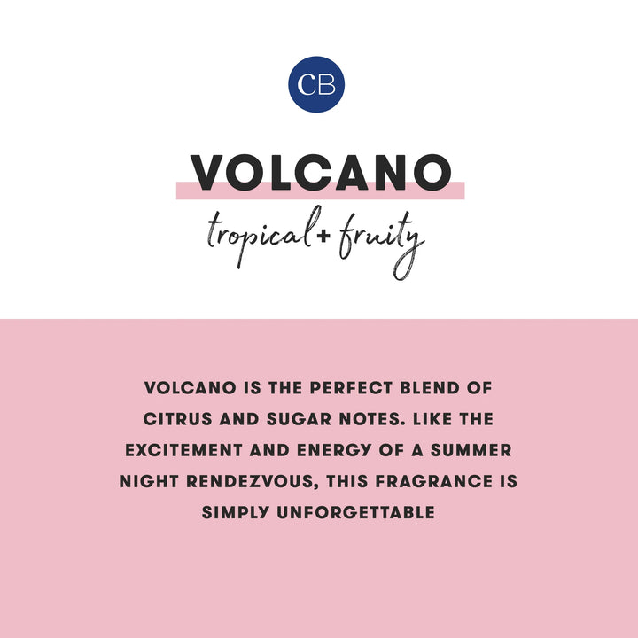 Bar Soap Volcano | Capri Blue: tropical, fruity scent with citrus and sugar notes. Available in standard and travel sizes.