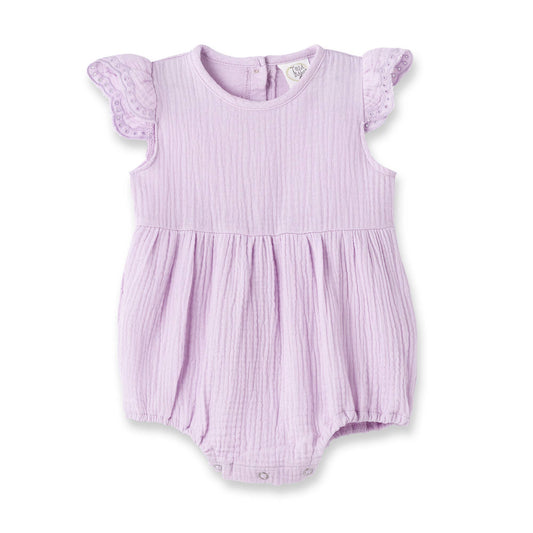 Lavender Bubble Gauze Bodysuit