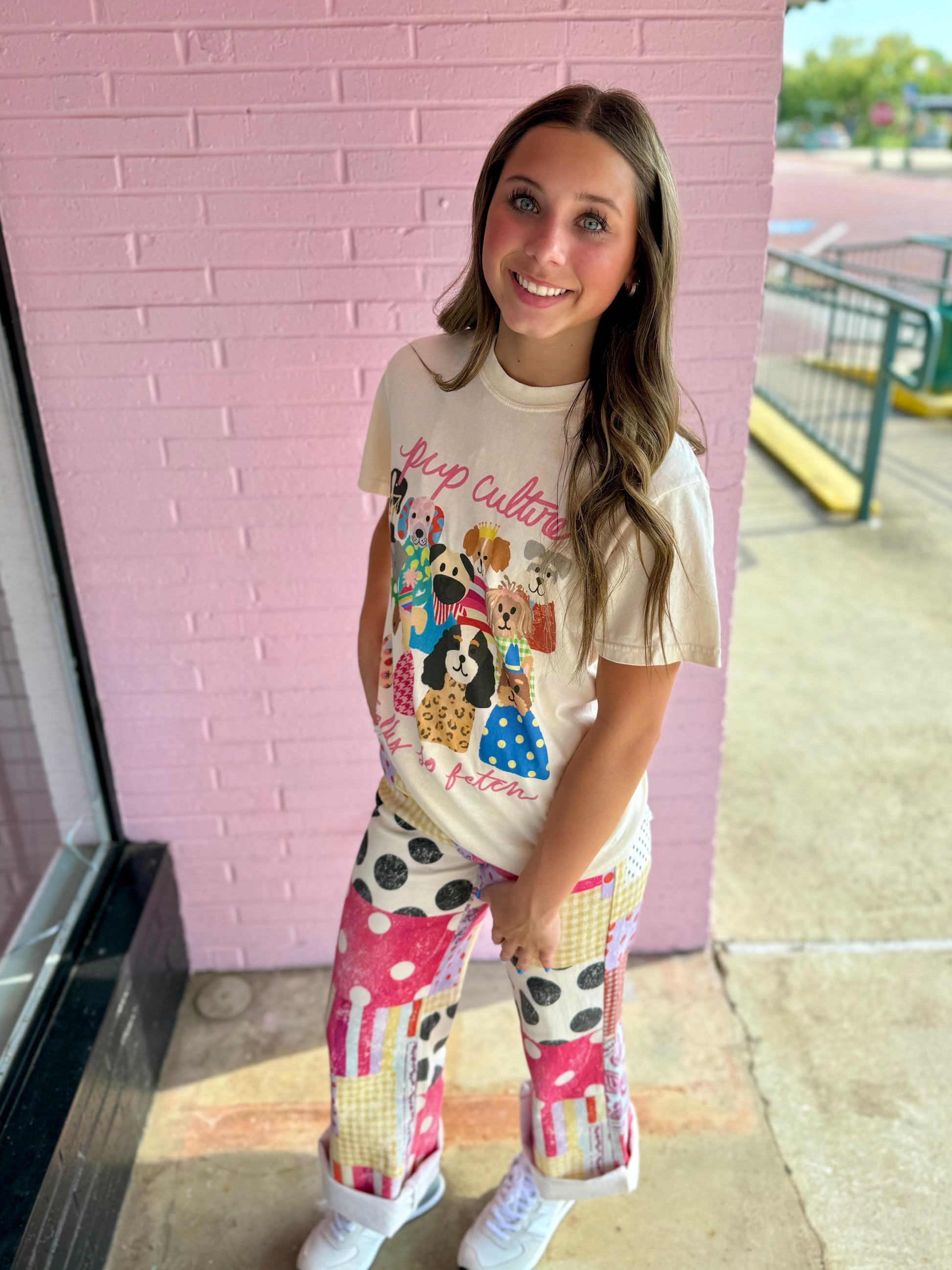Literally So Fetch Tee with pop culture dog graphics. Available in sizes XS–XL.
