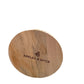 Round wooden lid with "APPLES & SPICE" engraving and symbol; fits Timeless 12oz jar.
