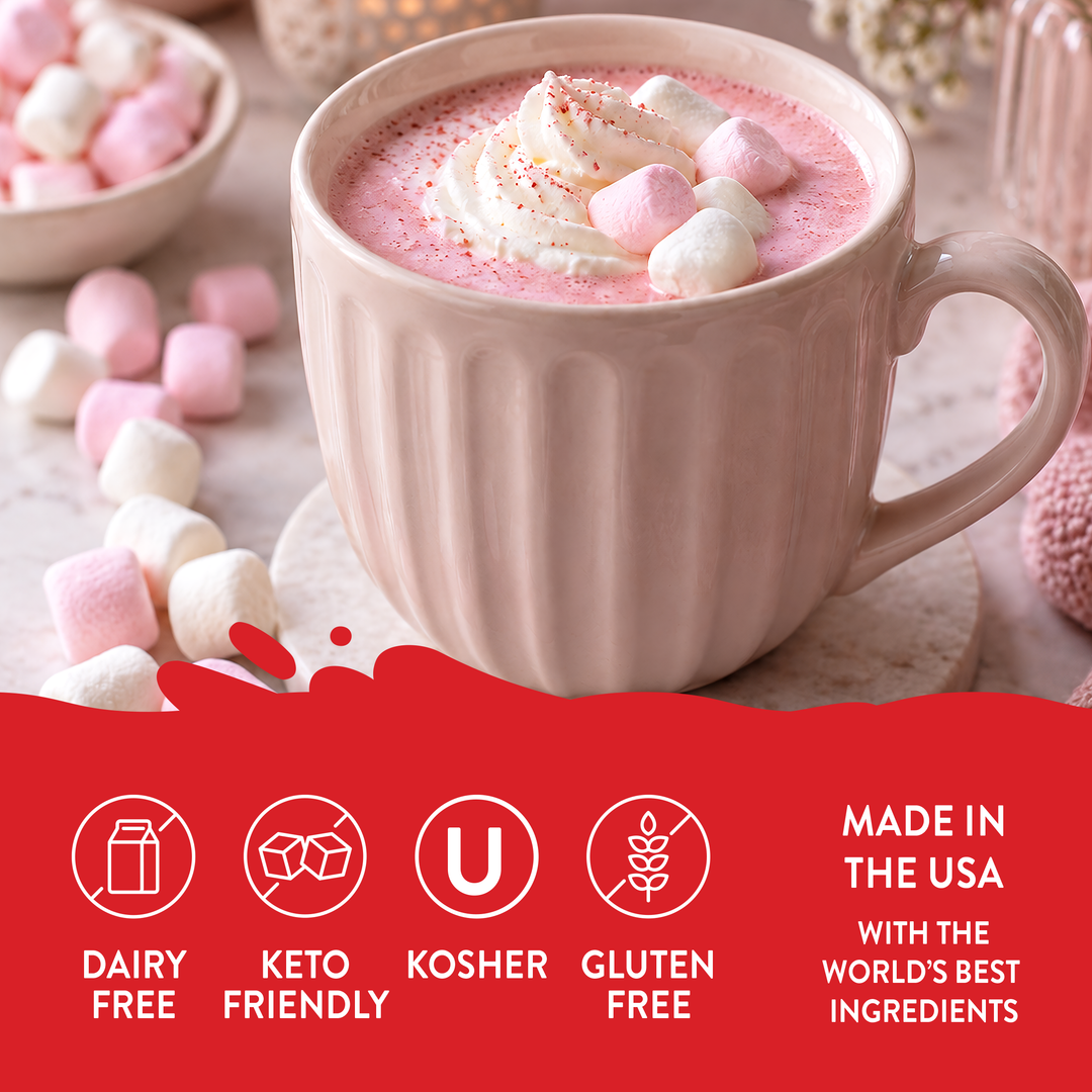 Sugar Free Pink Peppermint Marshmallow cocoa.