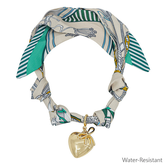 Scarf Necklace with Charm