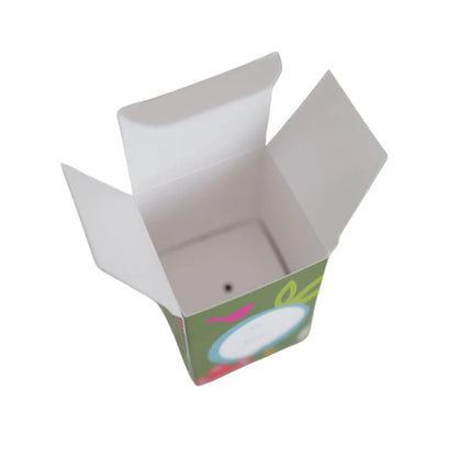 Open "Especially for You Gift Box" in green with colorful designs. Available sizes: small, medium, large.
