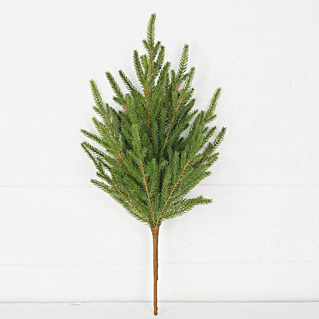 19” Soft-touch Norfolk Pine evergreen spray.
