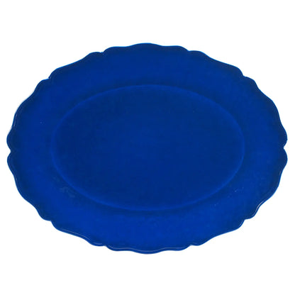 Isabella Blue Melamine Oval Platter