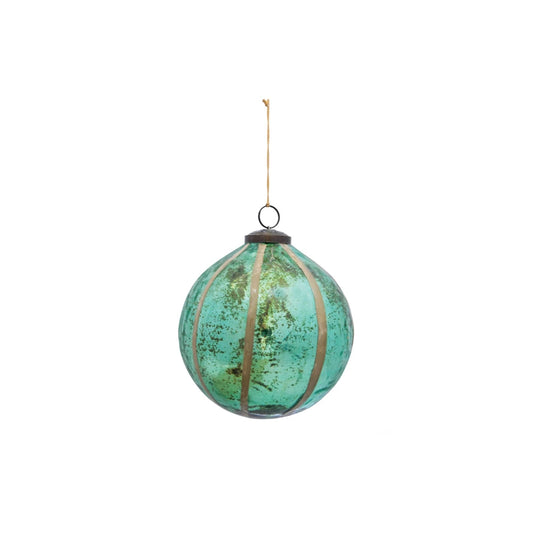 Recycled Eucalyptus Leaves Glass Ball Ornament