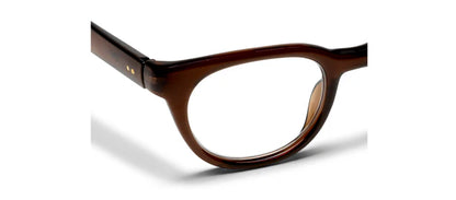 Rectangular brown lightweight Peepers - Kitt eyeglasses with clear lenses. Available in multiple sizes.