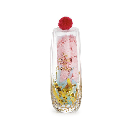 Stemless Champagne Glass with Bath Confetti