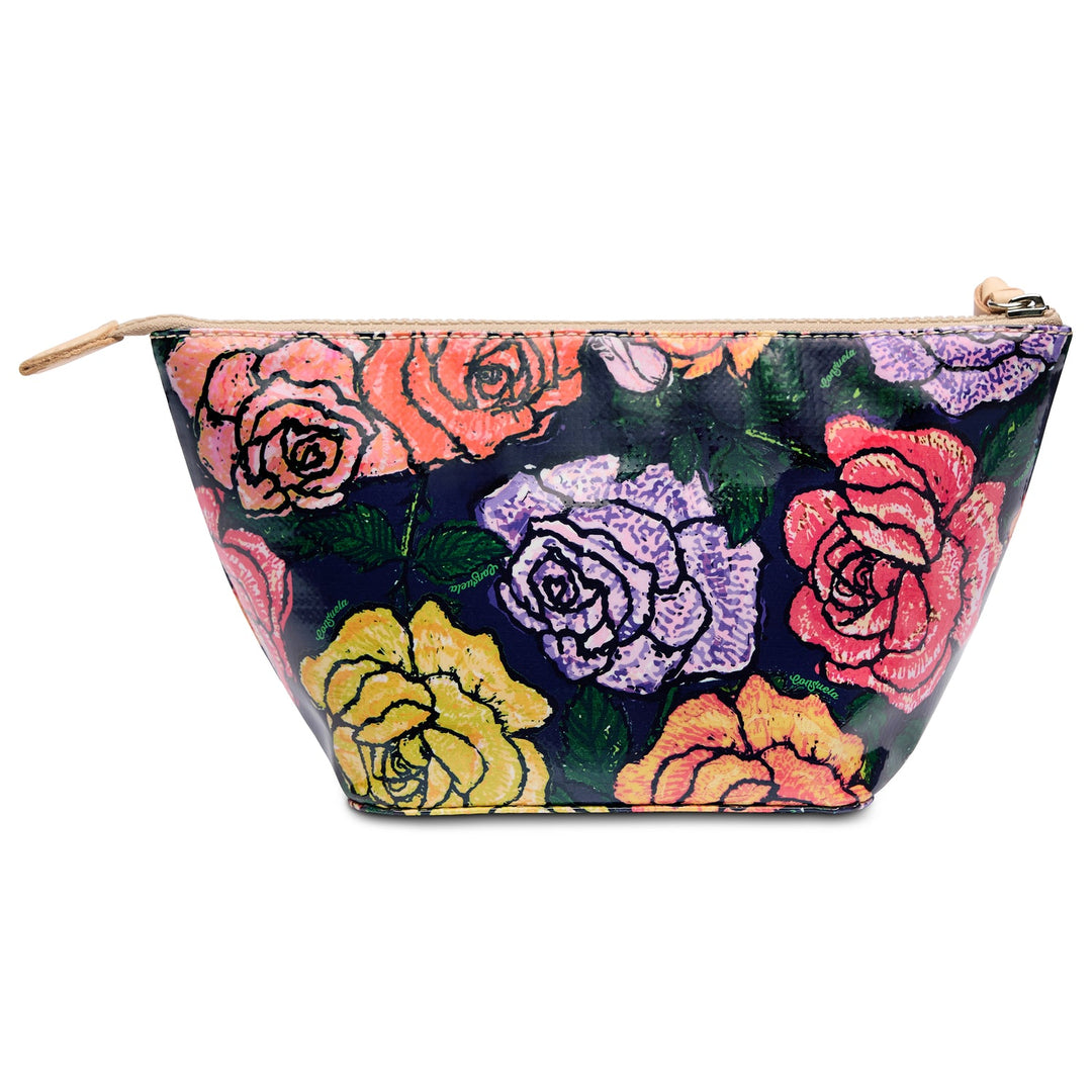 Large Tool Kit Everleigh: durable ConsuelaCloth, vibrant floral print, zip closure. Available size: large.
