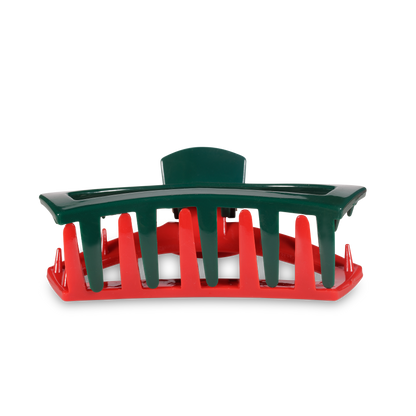 Open | Red and Green | Large Hair Clip
