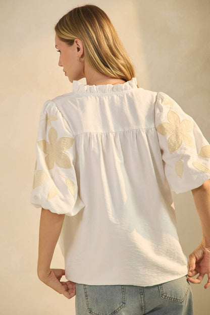 Washed Suede Top in camel, available in sizes XS–L.