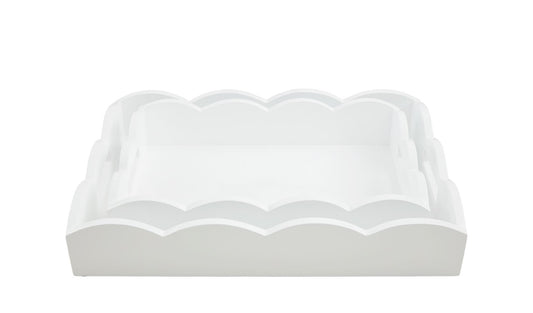 Scallop Lacquer Tray Set