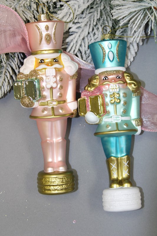 Glass Nutcracker Ornament